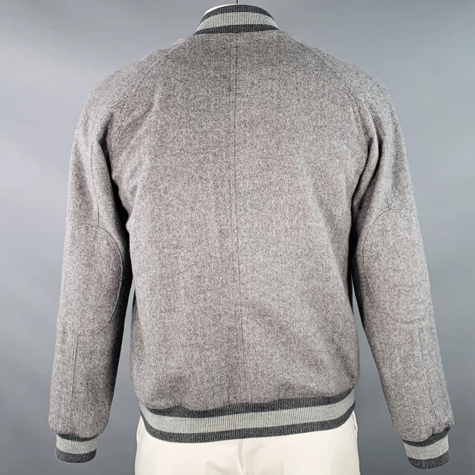 Chaqueta Bomber BAND OF OUTSIDERS Talla L Gris Lana Virgen Mohair Espiga Foto 4 de 4
