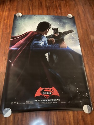BATMAN vs SUPERMAN:Dawn Of Justice 2016 Authentic Bus Stop Movie Poster 48x70in.