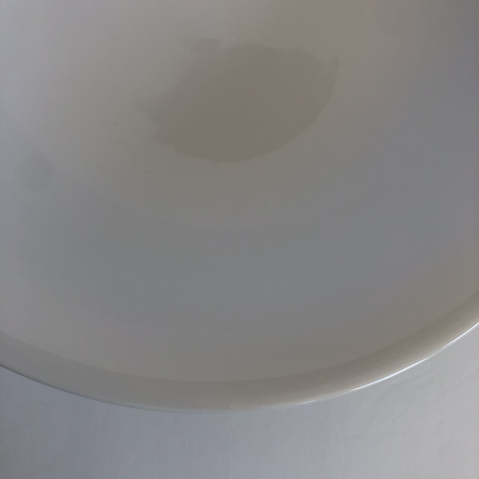 over and back Large White Farmhouse Bowl 12” Round Earthenware Heavy