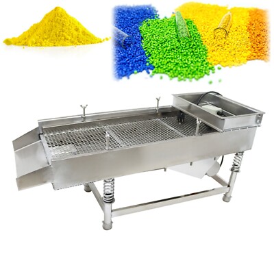 10mm Single Layer Agricultural Linear Vibrating Screen Electric Grain Sieve 80W