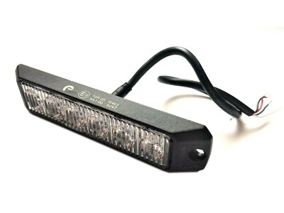 LED Frontblitzer Heckblitzer 6 LED 130x28x12 mm 12V 24V Straßenräumer orange