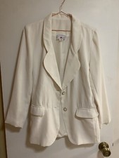 Vintage Masuka Women s White Blazer Size 8. Made In New Zealand.