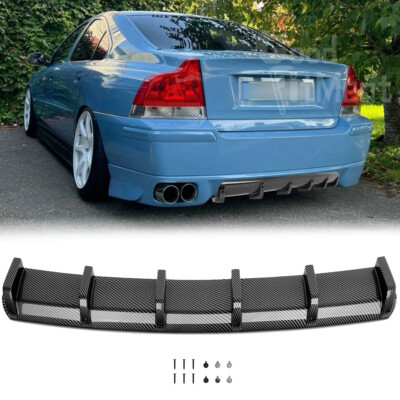 For Volvo S60 S70 Carbon Fiber Rear Bumper Diffuser Spoiler Splitter ...