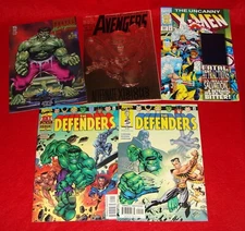 5 Collectible Marvel Comic Books X-Men 304 Masterpieces 3 Avengers 360 Defenders