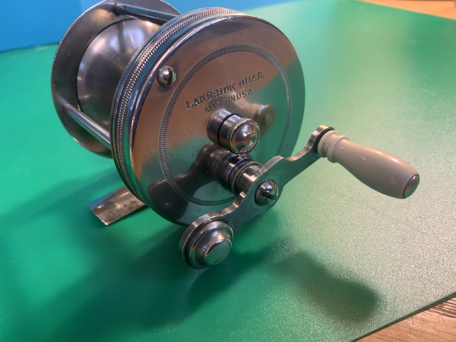 VINTAGE WINCHESTER FISHING REEL LAKESIDE QUAD MADE IN USA NICE REEL