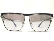 GUESS by Marciano Sunglasses GM0797 10Z Black Silver Square Frames Silver Lenses