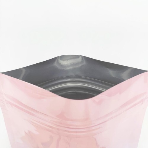 Bolsas de envasado de aperitivos de alimentos resellables a prueba de olores planos color ombre brillante de 100 piezas - Imagen 2 de 11