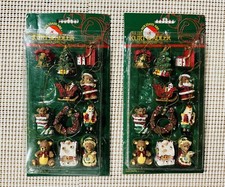 Vtg Kurt Adler Mini Ornaments 2 Boxes Missing 2 Ornaments