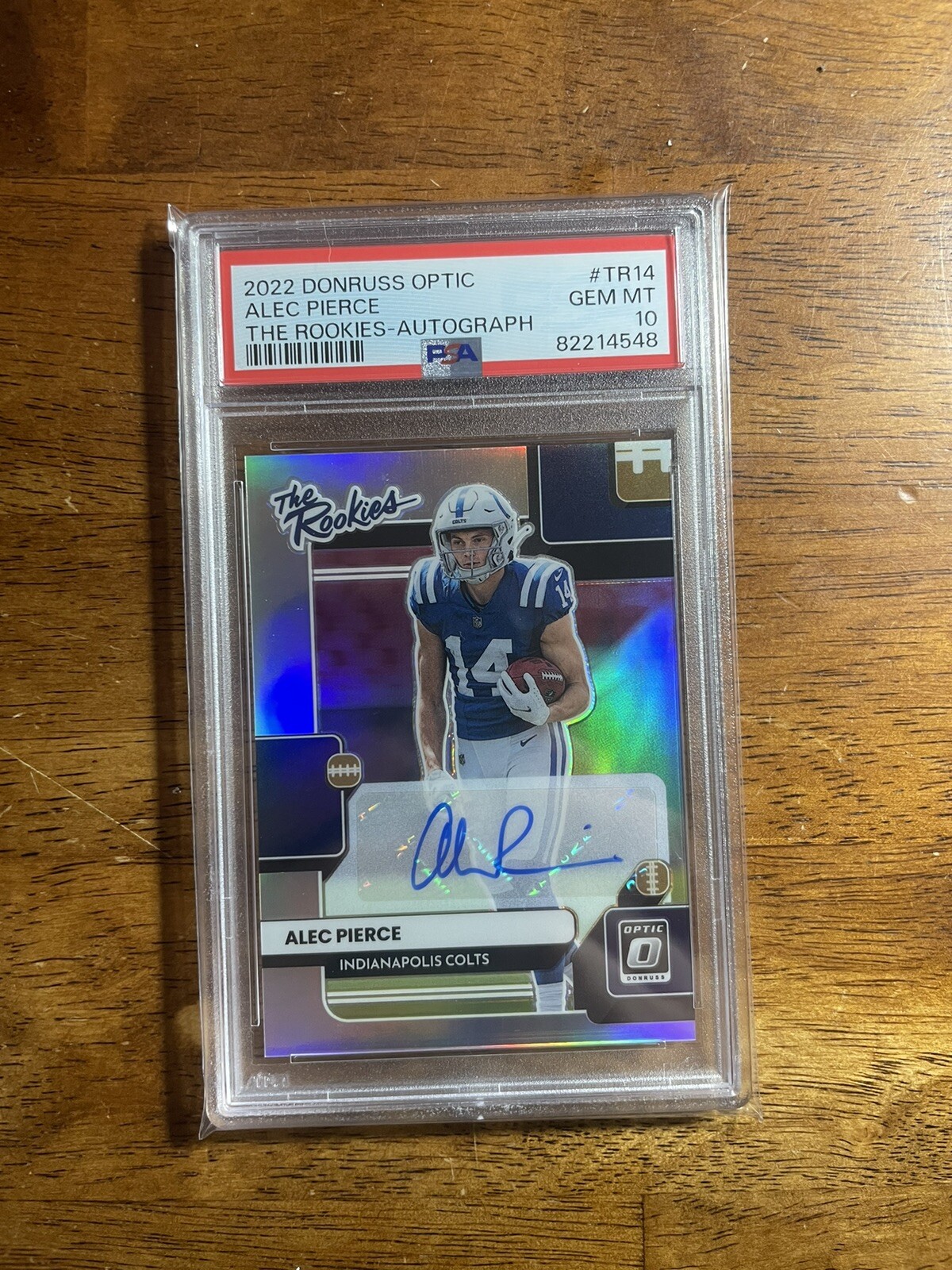 Alec Pierce Panini Donruss Optic the Rookies #TR14 Autograph