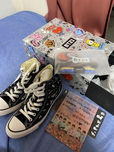 BTS official limited collaboration BT21 converse high sneakers / US Men 7 /  | eBay