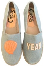Circus by Sam Edelman Leni Shell Yeah Canvas Espadrilles Boho Blue Size:6