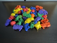 Lot Of 48 Assorted Rubber/Plastic Counting Pieces For Teachers