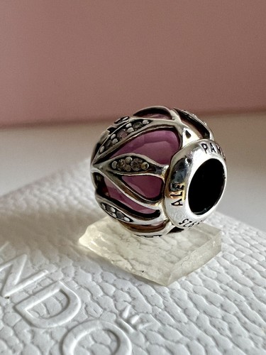 Pandora SSilver NATURE'S RADIANCE Pink & Clear CZ Charm #791969PCZ Authentic - Picture 17 of 24