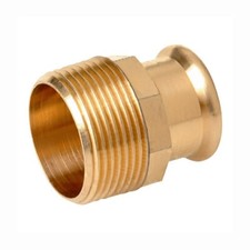 2 x M-Press 28mm X 1" BSP Male Thread Brass Adaptors. DVGW Approved.