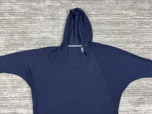 Victoria's Secret VSX Sport Top Womens Small Blue Hooded Activewear - Picture 2 of 11