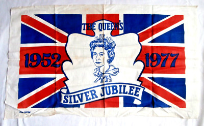 Queen Elizabeth Silver Jubilee 1977 Geschirrtuch unbenutzt + Radio Times Ausgabe + Bleistift