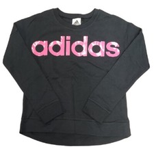 Adidas Girls Long Sleeve Sweatshirt Black