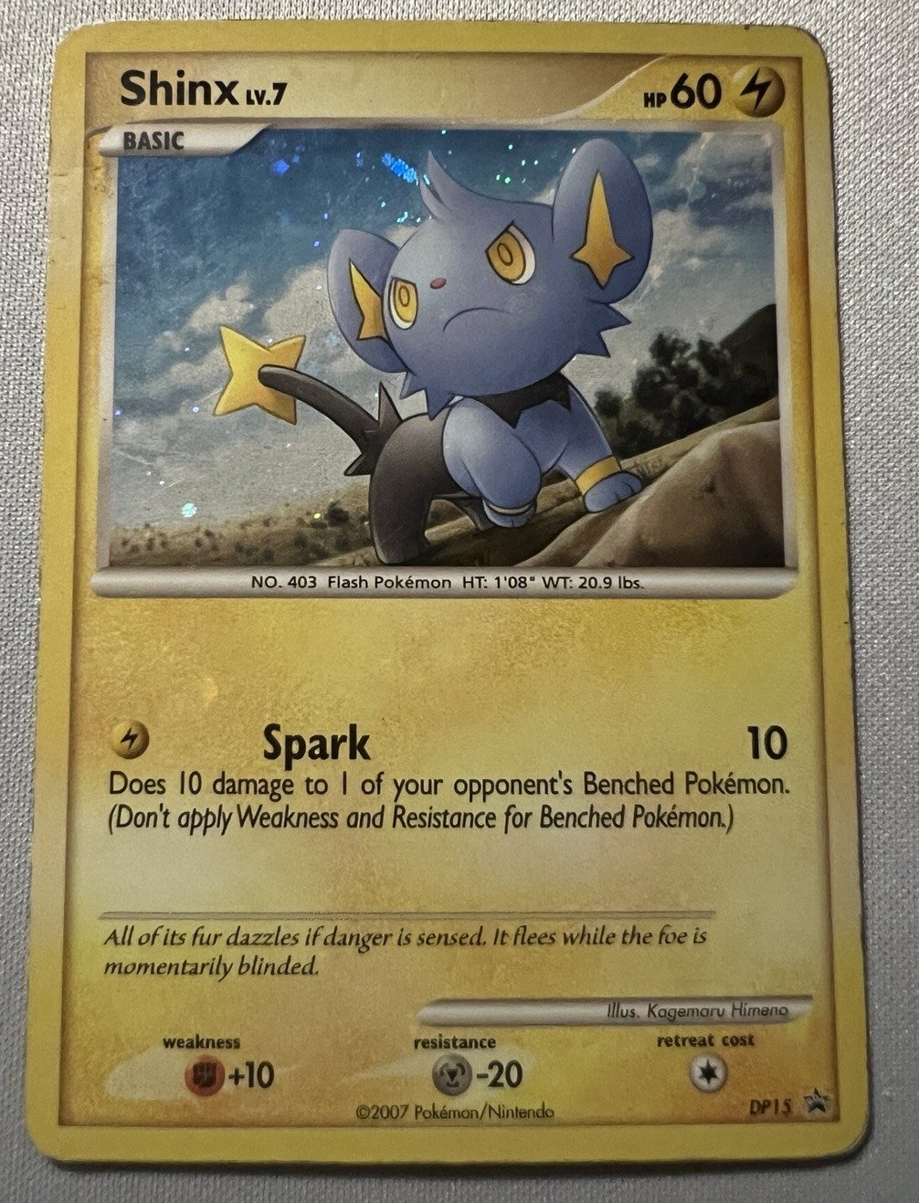 2007 Shinx DP15 Black Star Promo Holo Pokemon Card