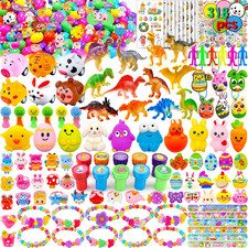 318 Pcs Filled Easter Eggs 100 Pack Easter Eggs Bulk Wtih 218 Toys inside Small