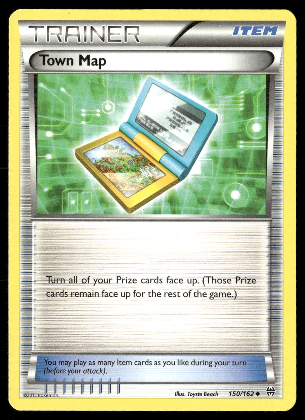 Town Map 150/162 Uncommon BREAKthrough Pokemon Lightly Played
