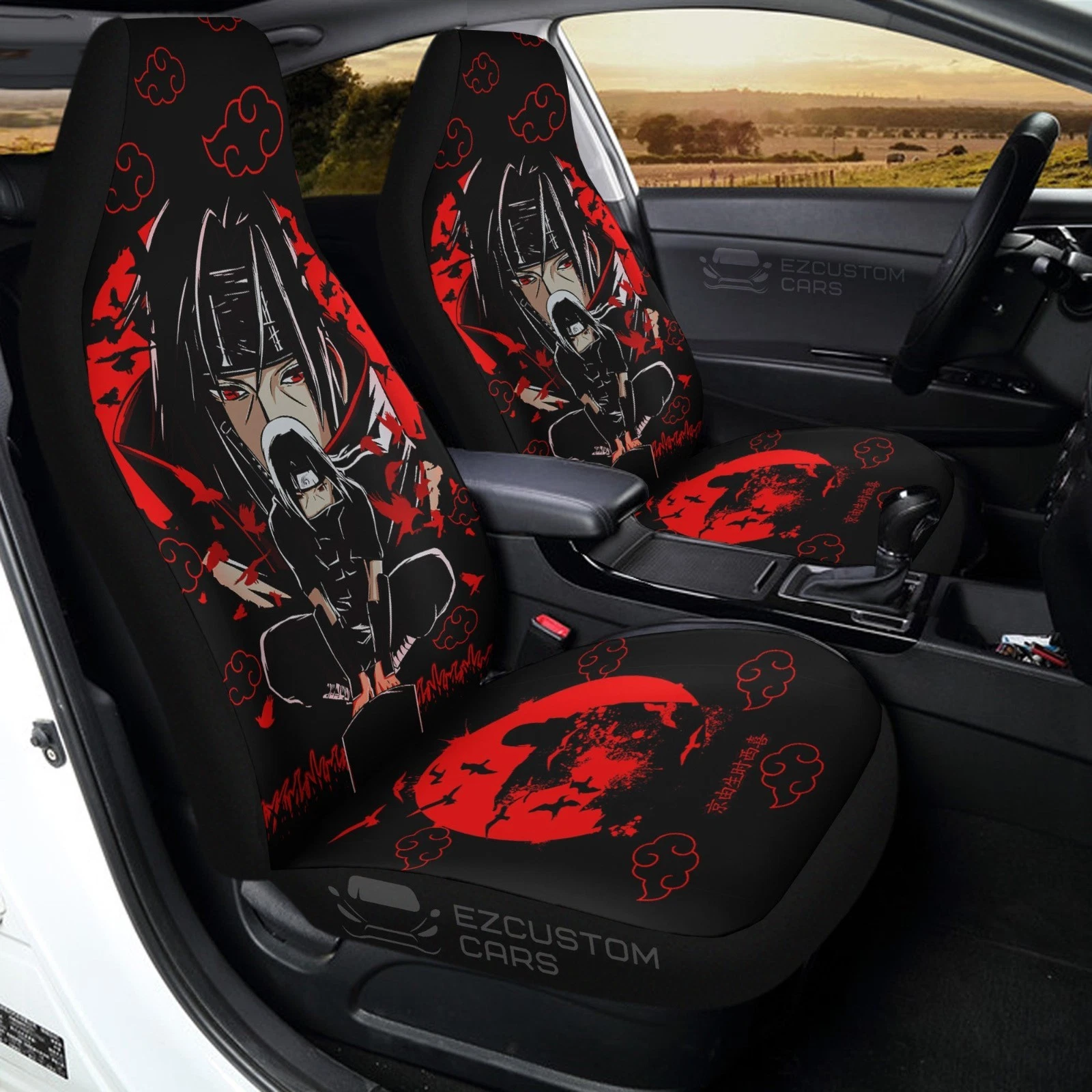 Itachi Akatsuki Car Seat Covers for Narutoo Anime Car Accessories