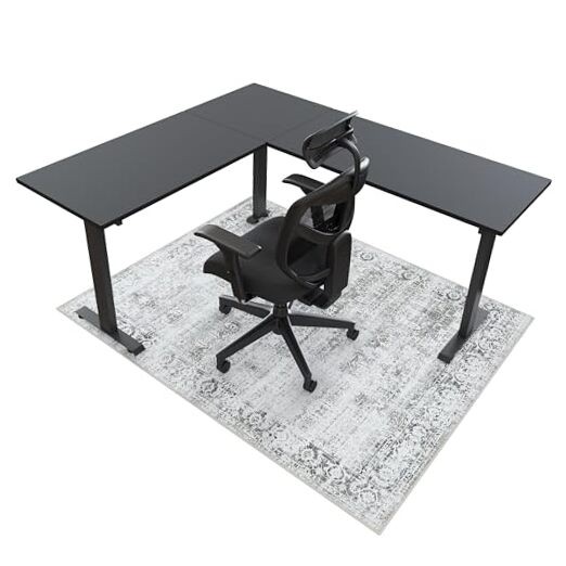 Large 63x51 Light Brown Chair Mat for Hardwood Floors