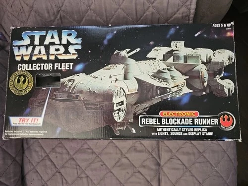1996 Star Wars Collector Fleet Electronic Rebel Blockade Runner Kenner Open Box