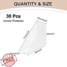 uxcell 30 Pcs Glass Corner Protector Clear Triangle 0.63x2"