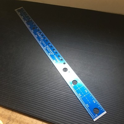 VTG UARCO Business Forms Double-Sided Inch & Point/Pica Metal Advertising Ruler