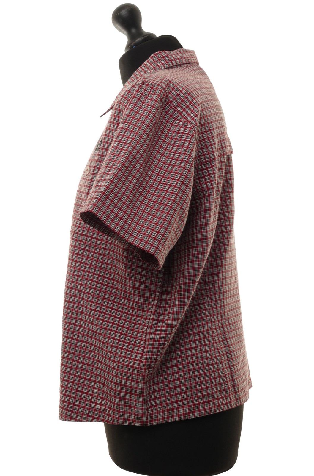 Jack Wolfskin Ladies Travel Outdoor Blouse L Red Checkered Short Sleeve image 4