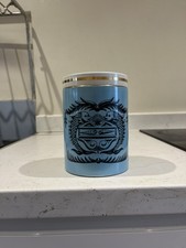 Portmeirion Dolphin pale blue flat lidded storage jar from early 1960s