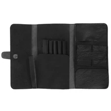 Hair scissor storage organizer Scissors Bag Barber Leather Pouch Case Foldabl...