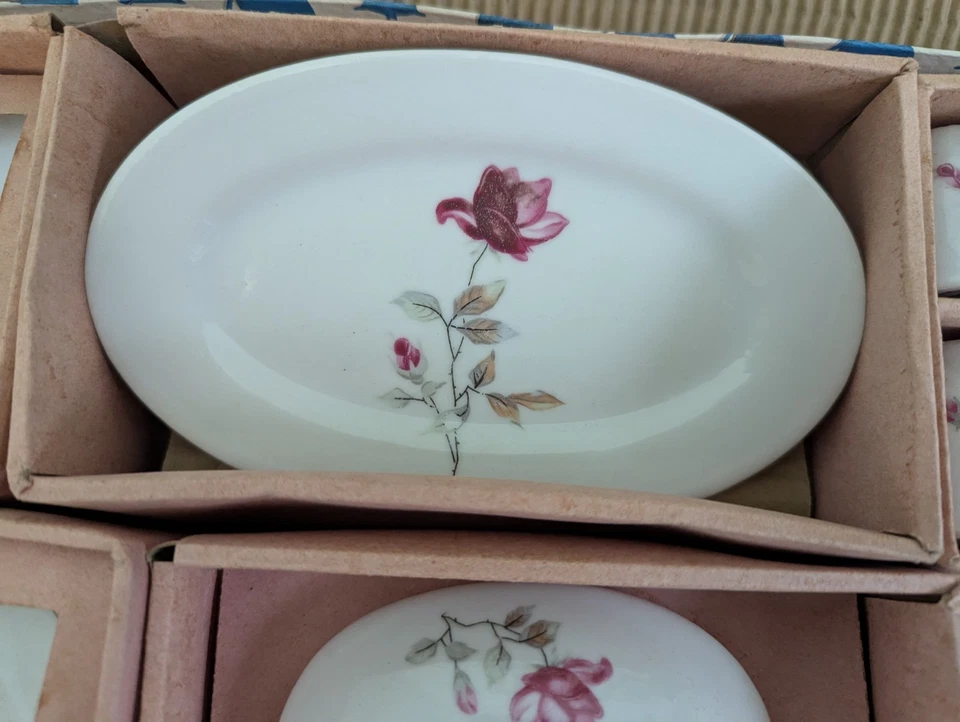 Винтажный 1960-е Фарфоровый Розовый Цветочный Детский Китайский Чайный Набор Япония - Изображение 4 из 4