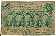 FIRST ISSUE 50 CENT FRACTIONAL CURRENCY