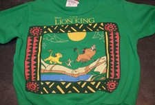 True Vintage 90s Disney The Lion King Green 3T Toddler Sweatshirt USA Made Simba