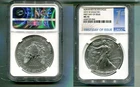 2015 W AMERICAN SILVER EAGLE 1 OUNCE .999 FINE BURNISHED COIN NGC MS70 8173T