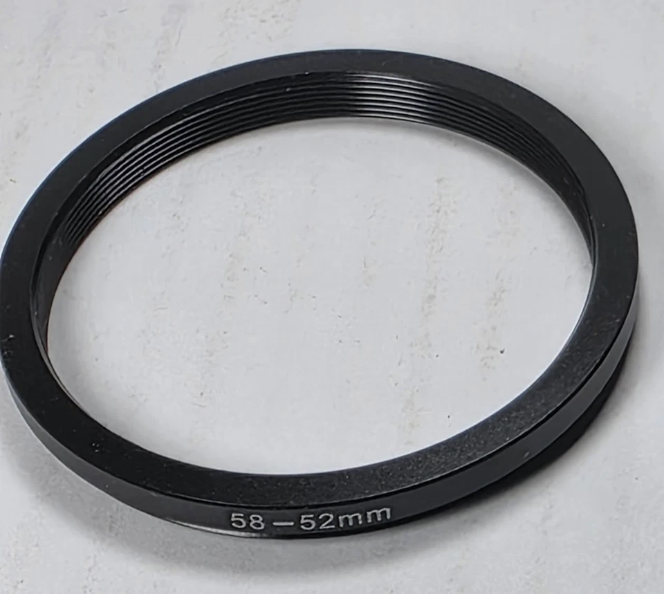 58-52mm Step-Down Ring Metal Stepping 58mm Lens to 52mm Filter 58mm-52mm 58-52 - Image 2 of 4