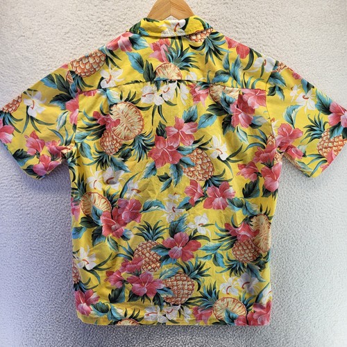 Royal Creations Hawaiian Camp Shirt Mens Large Yellow Floral Tropical Button Up - Picture 17 of 17