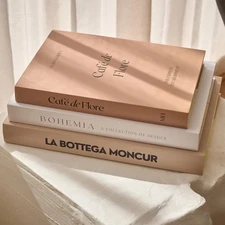 Faux Books for Decoration Coffee Table Books Set of 3 Decorative Books Neutral R