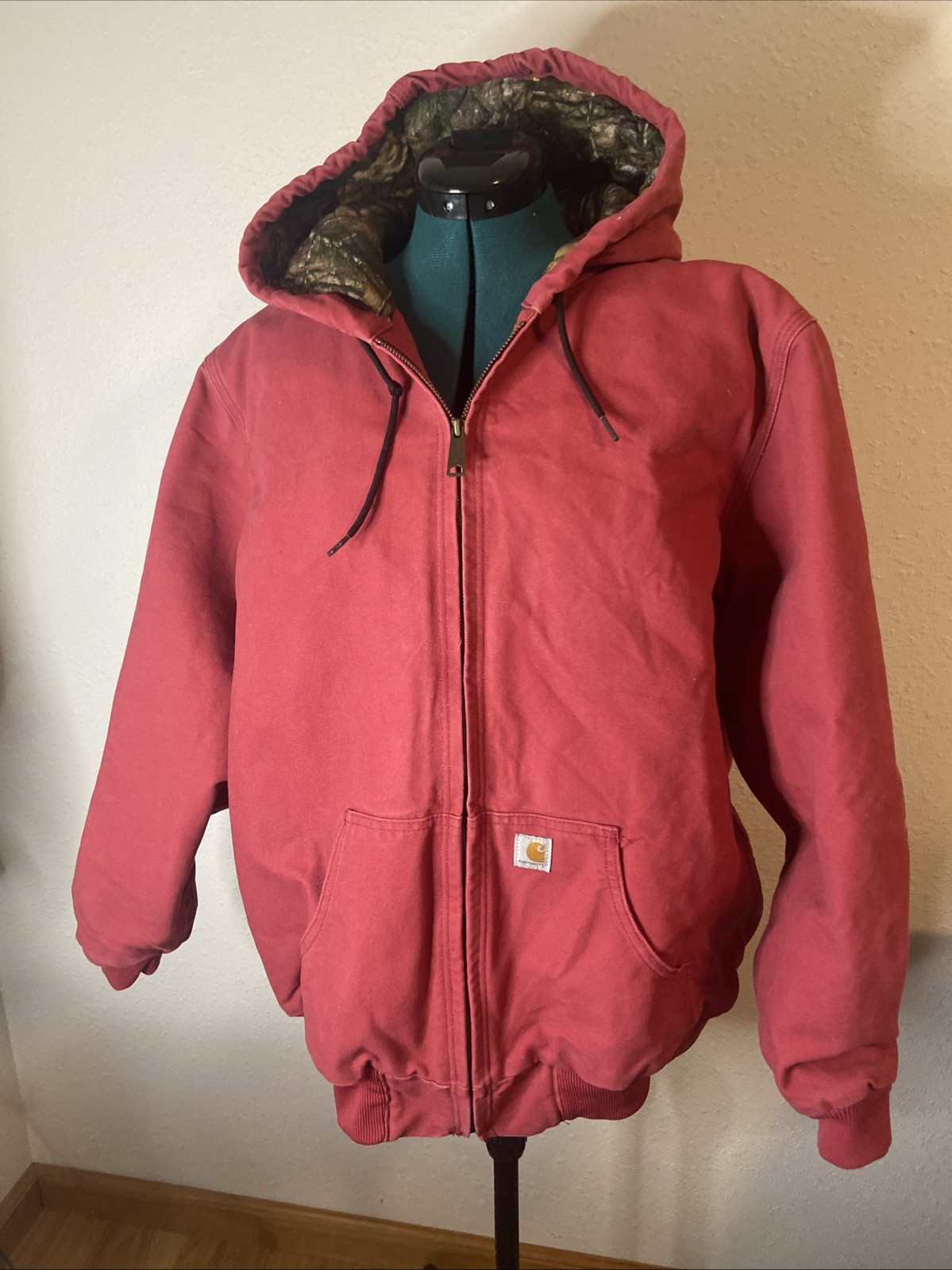 Carhartt Jacket Camo Realtree Lining Womens Size XL Crab Apple Pink 14806 Rare
