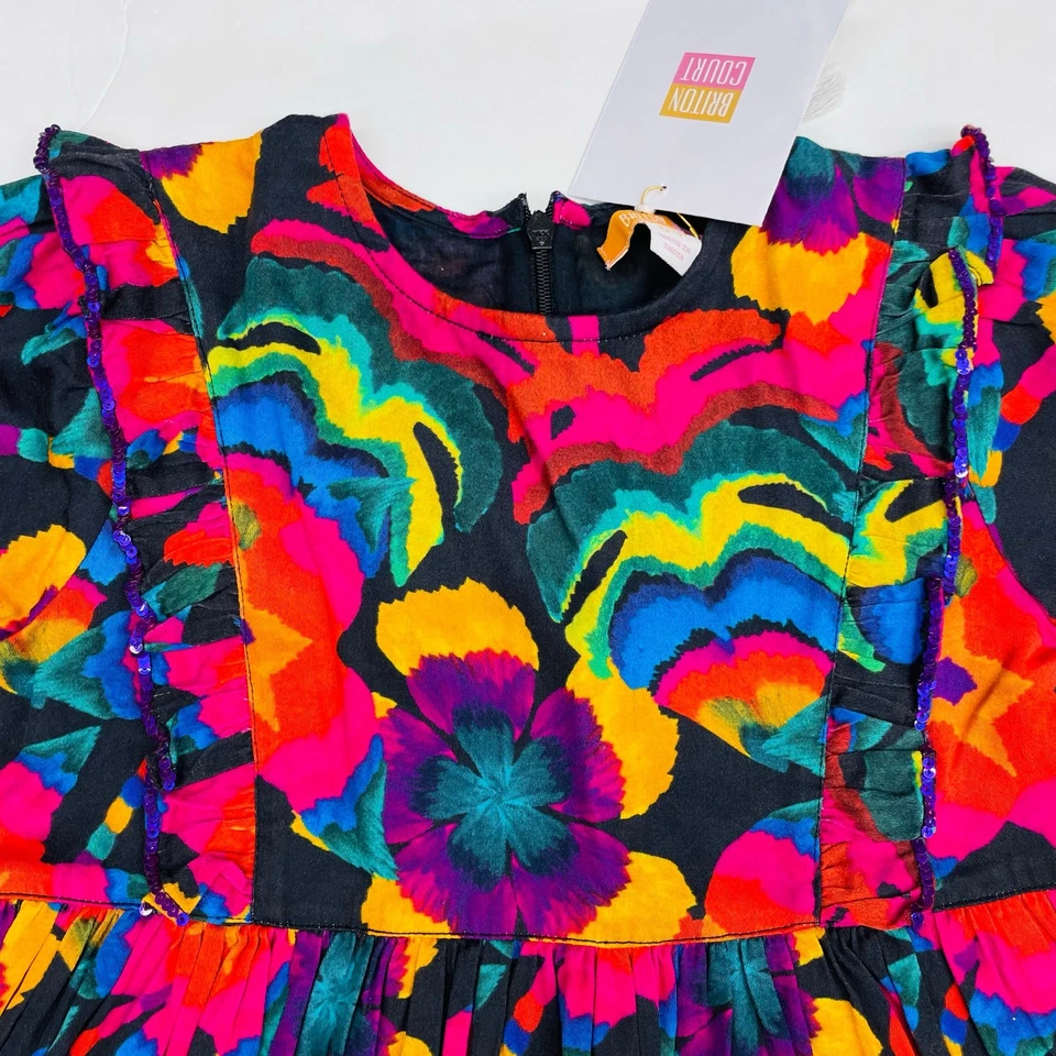 NWT Briton Court 12Y Kelly Dress in Fall Floral Foto 4 de 4