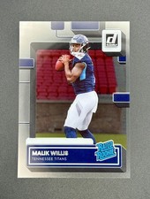 Panini 2022 Clearly Donruss Malik Willis Rated Rookie #53 Titans Football Card. rookie card picture