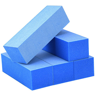 Nail Buffer Blocks Fine Grit 180 240 Salon 3 Way Blue Buffing Blocks