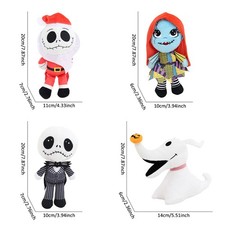 The Nightmare Before Christmas Jack Sally Zero Plush Stuffed Doll Toy Plushie
