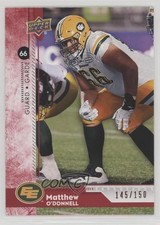 2018 Upper Deck CFL Red 145/150 Matthew O'Donnell #197 r6v