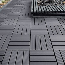 44X Decking Tiles Garden Patio Interlocking Composite Decking Floor Tiles Easy
