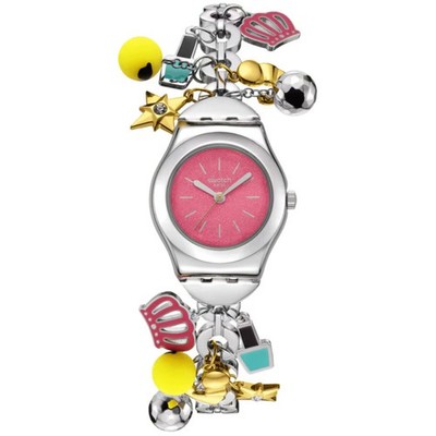 Swatch Women's Watch Mother's Day The Charm Of Mom Pink Dial Bracelet YSZ101G