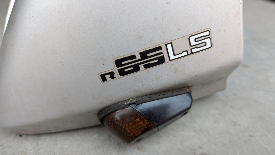 Lámparas de señalización superiores capó plateado carenado delantero BMW R65LS 1980-1984 Foto 3 de 4