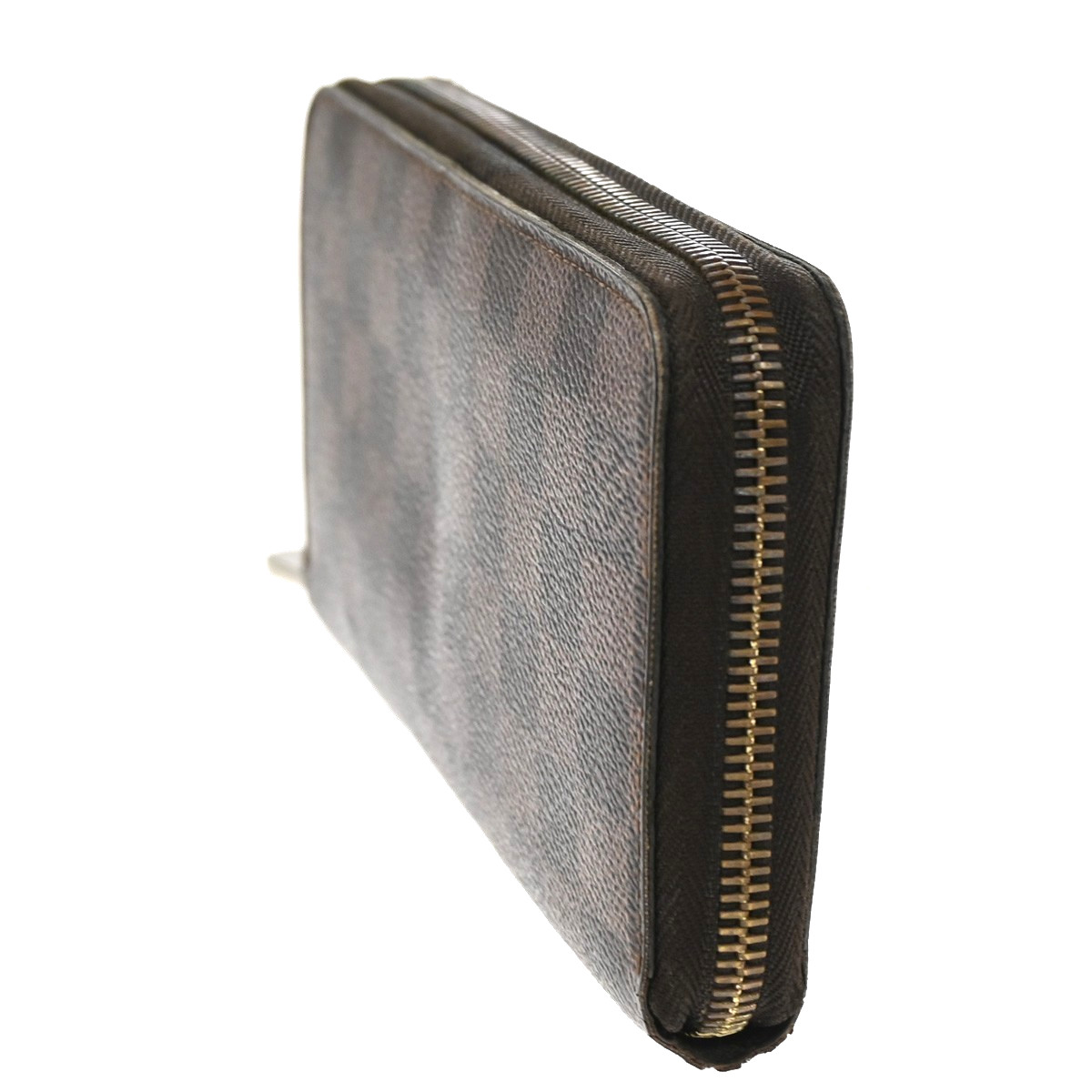 LOUIS VUITTON Zippy Wallet Zip Around Wallet Damier Ebene Brown N60015 01CA400
