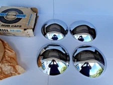 NOS VINTAGE 60's CAL CUSTOM BABY MOON HUB CAPS CORVAIR COMET FALCON MUSTANG 427